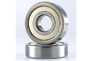 XiKe 2 unid. 6303ZZ Rodamientos de bolas 17x47x14mm Doble junta metálic｜Acero cromado｜Pre-lubricado, 6303-2Z Rodamientos rígidos de bolas con Doble junta metálica.