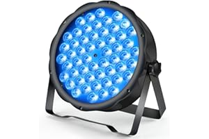 BETOPPER Stage Lights Strobe Lighting LED Par Lights 54 * 1.5w RGB 3 in 1 DMX512 Lightweight Disco DJ Light’ for Party Wedding Club Bars Show (1S)