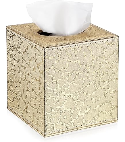 Black Tissue Box Cover,KEZNGUU Tissue Box Holder with Magnetic