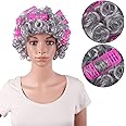 MapofBeauty 4 Inch/11 cm Curly Grandmother Hair Elderly Costume Granny wig With Hair Rollers Cosplay Lady Wig (Silver Grey)