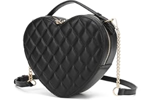 lola mae Heart Shape Satchel Crossbody Purse for women Zip Around Shoulder Bag