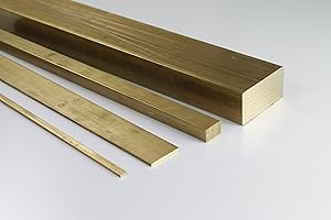 FÄRBER METALL- UND KUNSTSTOFFHANDEL Färber Brass Flat MS58 1-65 mm 1.5 x 1 mm Length 1 Metre