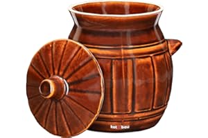 KOTARBAU® Pot à fermentation en terre cuite avec couvercle 2,7 l