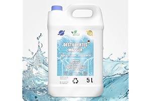 DTP-SOFT Eau distillée 100% pure 5L | Eau déminéralisée 5L - eau distillée adaptée pour fer à repasser, humidificateur, batteries et bien plus encore
