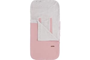 BO BABY'S ONLY - Sommer Fußsack Babyschale 0+ - Breeze - Atmungsaktiv und absorbierend - Hydrophile Stoff aus 100% Baumwolle - Für 5- und 3-Punkt-Gurten Autositz - Alt Rosa