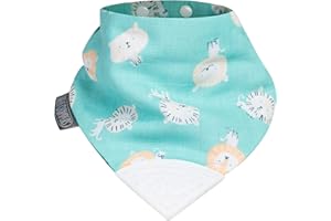 CHEEKY CHOMPERS Bavaglino bandana per la dentizione in mussola di cotone Neckerchew
