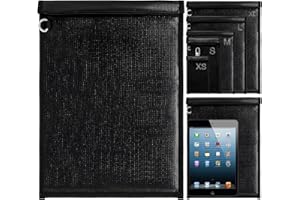 Valart Cage de Faraday ignifuge porte documents peut être mis en ordinateur portable tablette,téléphone RFID anti-piratage NFC WiFi GPS IPAD Capable d'assurer sécurité pendant voyage(M - 34 * 20 cm)