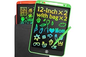 ‎LEYAOYAO LCD Schreibtafel für Kinder 12 Zoll 2 Pack, LEYAOYAO Maltafel Zaubertafel für Kinder, mit Taschen, Spielzeug für Kinder, LCD Schreibtablett, Kinder Geschenke ab 3 Jahre