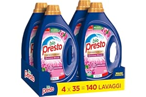 Bio Presto Liquido, Detersivo Lavatrice Liquido, Aromaterapia alla Orchidea, Confezione da 140 Lavaggi