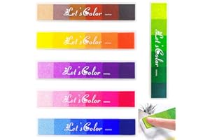 Nadisean 6 Stück Stempelkissen Bunt Set, 36 Farben Fingerstempelfarbe Abwaschbar, Fingerabdruck Stempelkissen, Fingerabdruck Farbe Stamp Pad für Handwerk Stoff Malerei Scrapbook Papier DIY