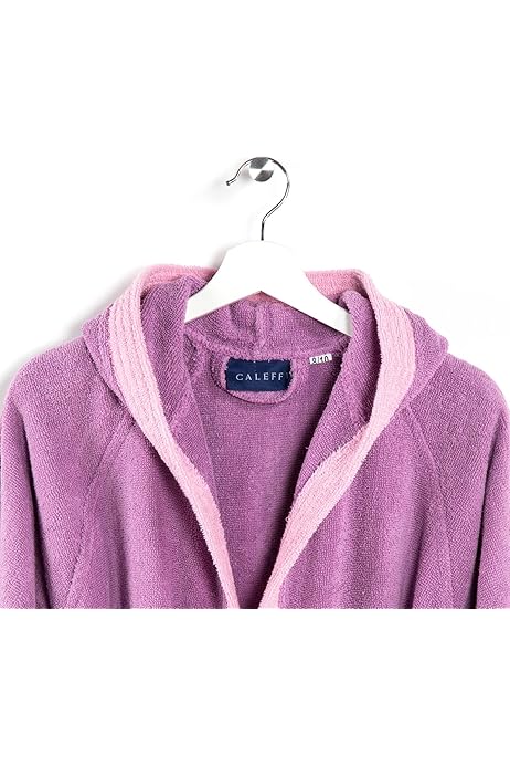 Accappatoio Con Cappuccio MINORCA Per Bambini - 100% Cotone Idrofilo 400 Gsm, Morbido E Assorbente, Lavabile A 40°, Taglia 4-6 Anni, Colore Ciclamino - Foto 6