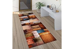 QQrunner Teppich läufer Flur rutschfest 80x150cm Küchenteppich Patchwork Waschbar Meterware Schlafzimmer Korridor Teppich Lang, Länge Anpassbare, 60/70/ 80/90/ 100/110/ 120cm Breit