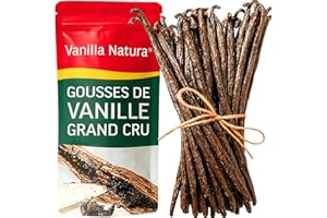 VANILLA NATURA 50 Vainas de Vainilla selección Premium 14-16 cm Calidad Extra, Flexible, Perfumada - Pack Eco