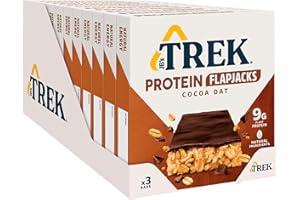 JB's Trek Cocoa Chocolate Flavour Topped Oat Protein Flapjacks, 150 g, Pack of 12
