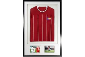 Vivarti fai da solo Adulto 3D montato - Doppia apertura Sports Shirt Display Telaio 61 x 91,5 cm - Telaio nero, Montaggio bianco, Scheda di supporto bianco