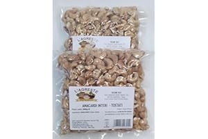 DRYFRUIT L'AGRESTE - ANACARDI TOSTATI NATURALI - Senza sale, senza olio - Confezione da 1 Kg Sottovuoto Salva Freschezza