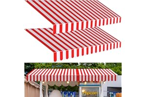 Preboun Pcs 27.6''x 59'' Circus Awning Decor Decorations Striped Carnival Tent Awning Decorations Red and White Wall Decor Carnival Stand Mardigras Theme Party Photo Accessory