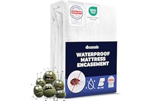 Dreamzie - Waterproof Mattress Encasement 90x190 x20 cm Single Bed - Bed Bug Mattress Protector - Zipped Mattress Protector for Allergiques - Bi-Ome et Oeko-Tex