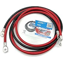 1 Coppia 8 AWG 20" 3/8" Batteria Inverter Cavi, Per Auto Nero