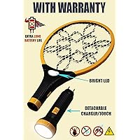 Viola Rocklight Rechargeable Mosquito Racket Bat with Bigger Li Battery USB Charging and LED Light (Fly Swatter#61)