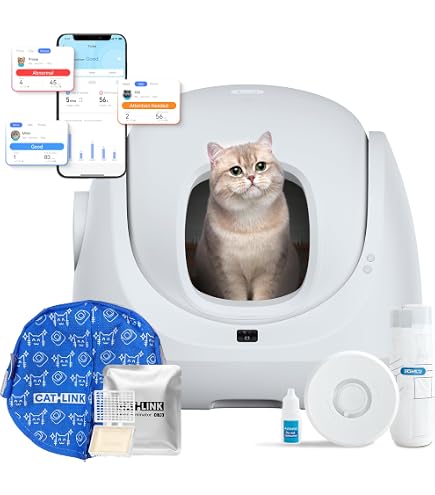 Litière Autonettoyante TRIUMPHKEY Pour Chat - Bac XXL 90L, Contrôle Appli, 9 Capteurs, Éliminateur D'Odeur - Pour Multi-Chats (1.5-10 Kg) - 8