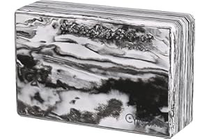 YOGIBARE Yogi Bare Marble Yoga Block - Firm EVA Foam Block, Yoga Brick for Balance, Stability & Proper Alignment - Latex-Free - Pilates, Yoga Exercise Equipment & Meditation Accessories - 22.5cm x 15cm x 7cm