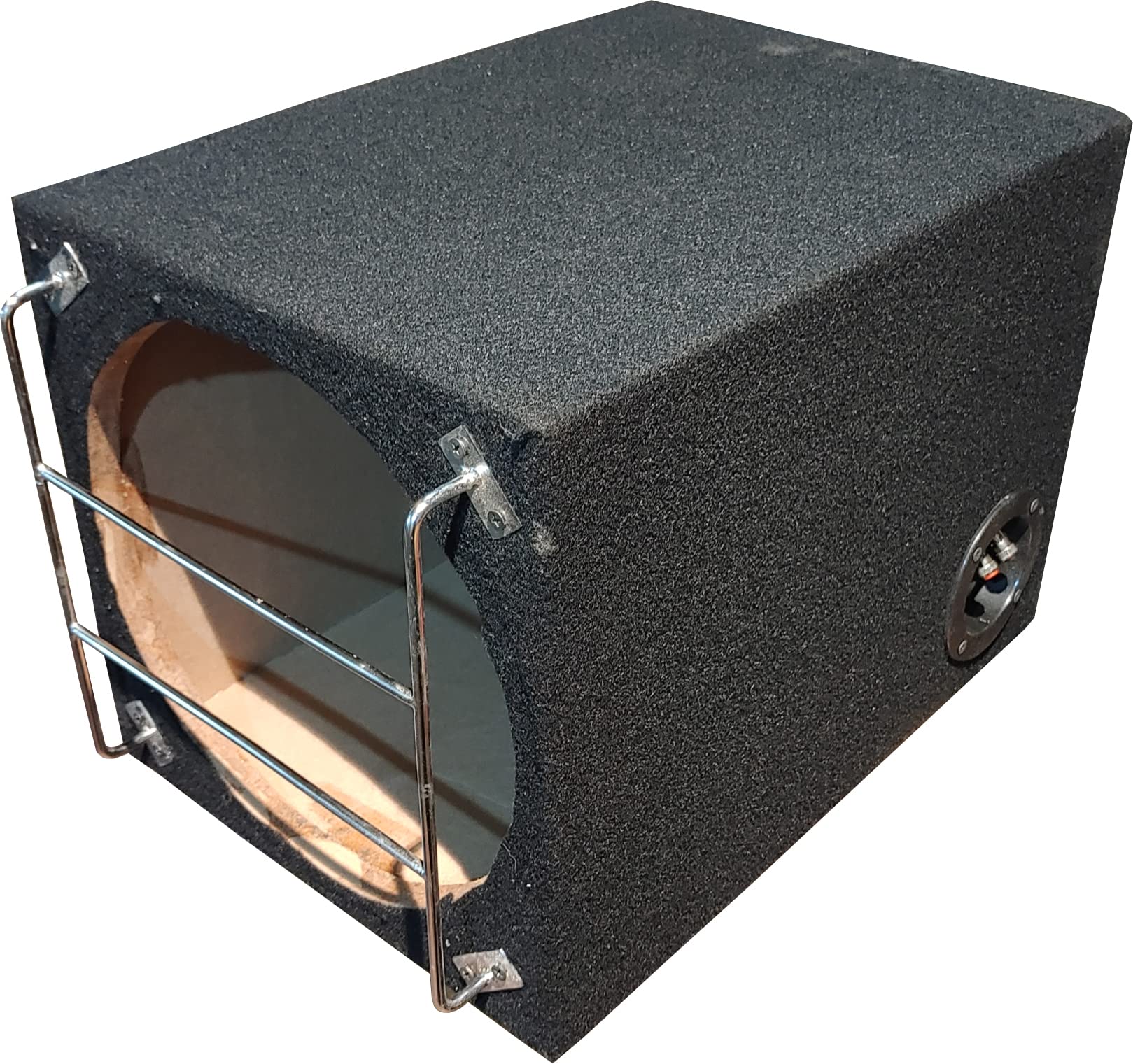4D Furnishers Empty Enclosure/Box for 12 Inch Subwoofer with Stainless Steel Grill 4DFSWB121218