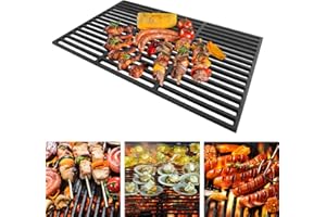 ACXIN Griglia rettangolare in ghisa, 60 x 40 cm, griglia smaltata, buona conduttività termica, barbecue a carbonella, accessori per barbecue, griglia in ghisa in diverse dimensioni