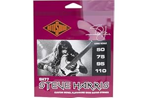 Rotosound Cuerdas para bajo eléctrico JAZZ 77 MONEL FLATWOUND 4-Cuerdas SH77 STEVE HARRIS FLATW Custom 50-110