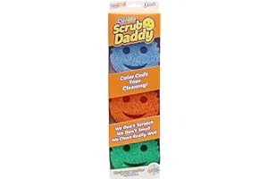 Scrub Daddy Colors Smiley Gąbki do Czyszczenia, Wielokolorowy, 3 sztuki