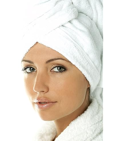 Turbante Per Capelli Zoe In Cotone 100% - Asciugamano Per Spa E Bagno, Grigio Chiaro - Foto 6