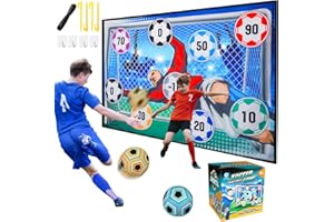 VATOS Juego de Pelota de fútbol para niños, Juego de portería de fútbol para Interior y Exterior con Pelotas de Velcro, Regalo de cumpleaños y Pascua para niños de 3, 4, 5, 6, 7 y 8 años