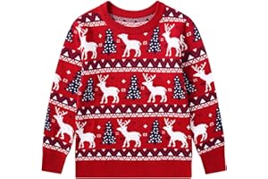 Dancinova Maglione Natalizio per Bambini,Maglia Natalizio,Maglione di Natale,Pullover di Natale per Bambini,età 2-6