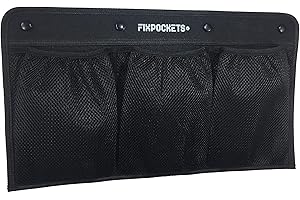 easysac FixPockets - Filet de Rangement sous forme de poches A FIXER SANS PERCER, pour Véhicules Utilitaires, Camping-cars, Bateaux… 3 poches - 45 x 25