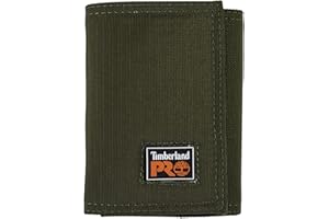 Timberland PRO Męski portfel Cordura na rzep nylonowy RFID potrójnie składany portfel z okienkiem identyfikacyjnym, oliwkowy, jeden rozmiar, Oliwka, Rozmiar uniwersalny