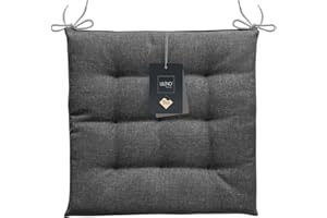 ‎LILENO HOME LILENO HOME 6er Set Stuhlkissen Stone (40x40x4,5 cm) - Sitzkissen für Gartenstuhl, Küche oder Esszimmerstuhl - UV-beständige indoor u. outdoor Stuhlauflage als Stuhl Kissen (Laura OLF)