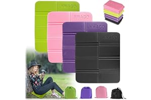KOIROI 4 Pièces Coussins de Siège Thermique Imperméable, Tapis Randonnée, XPE Siège en Mousse, Portable Tapis de Siège Pliable Extérieur, pour Adultes et Enfants, pour Camping Voyage Randonnée