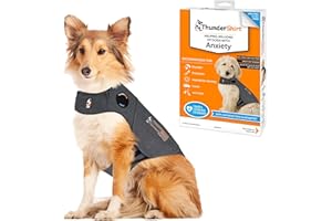 ThunderShirt Gilet relaxant pour Chiens. Rassure lors de situations stressantes. Méthode douce et naturelle. Existe en 5 tailles. Gris.