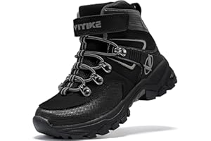 ASHION Winterschuhe Jungen Schneestiefel Kinder Mid Gefütterte Winterstiefel Wanderschuhe Trekking Baumwollschuhe