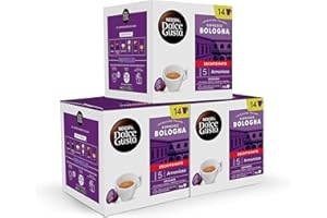 NESCAFÉ DOLCE GUSTO NESCAFÉ Dolce Gusto Café Espresso Descafeinado Bologna - Cápsulas de Café, 42 Cápsulas (3x14) - Originales para cafeteras Dolce Gusto