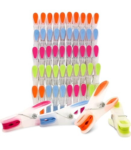 Luckwaii 60 Stück Wäscheklammern Set Mit 2 Körben - Bunte Klammern Für Wäscheleine
