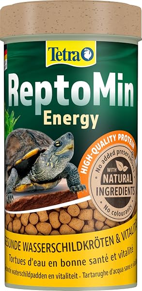 Tetra ReptoMin Energy Schildkröten-Futter - ausgewogenes, nährstoffreiches Premiumfutter mit Krill & Garnelen, 250 ml Dose - 1