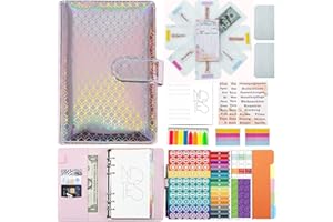 ‎TANGBOHU Budget Planner Deutsch Budget Binder A6 - Bugetplaner Haushaltsbuch mit Geldfächer, Finanzplaner Geld Organizer Sparbuch mit Folien