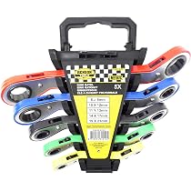 Lot De 5 Clés à Cliquet Double Anneau DURATECH - 6mm à 21mm - Pochette De Transport