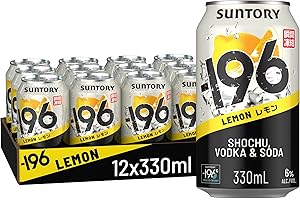 -196℃ 瞬間凍結 -196 Suntory: Lemon Shochu & Vodka Ready To Drink Cans. 12x330ml 6% ABV