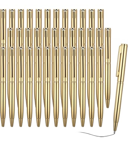 Umorismo 10 PCS Metal Ballpoint Pens,Retractable Slim Ballpoint - View #8