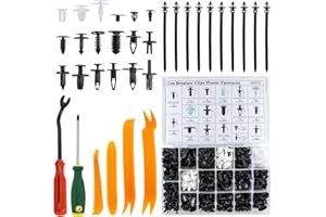 PHYLES Rivet Clips Plastique, 680PCS Générale Rivet Plastique, Clips de Voiture Multi-tailles et Multi-formes pour Garniture de Porte de Panneau Automatique, avec Attache Remover Outils