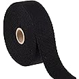 Heavy Duty Cotton Webbing Strap, 1 or 1.5 Inches and Colours, 5m (Black, 38mm)