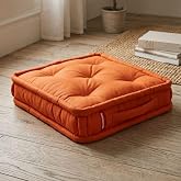XPERMATE Bisk&uuml;vi Minder Petek &Ouml;n&uuml; Palet &Uuml;st&uuml; Minderi Fransız Minder Bank ve Bah&ccedil;e Minderi 55x55x14 cm (Kremit)