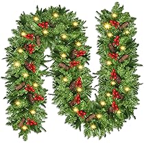 Weihnachtsgirlande Aus Zedernholz-Optik - 1,8 M Lange Deko Für Kamin & Tür